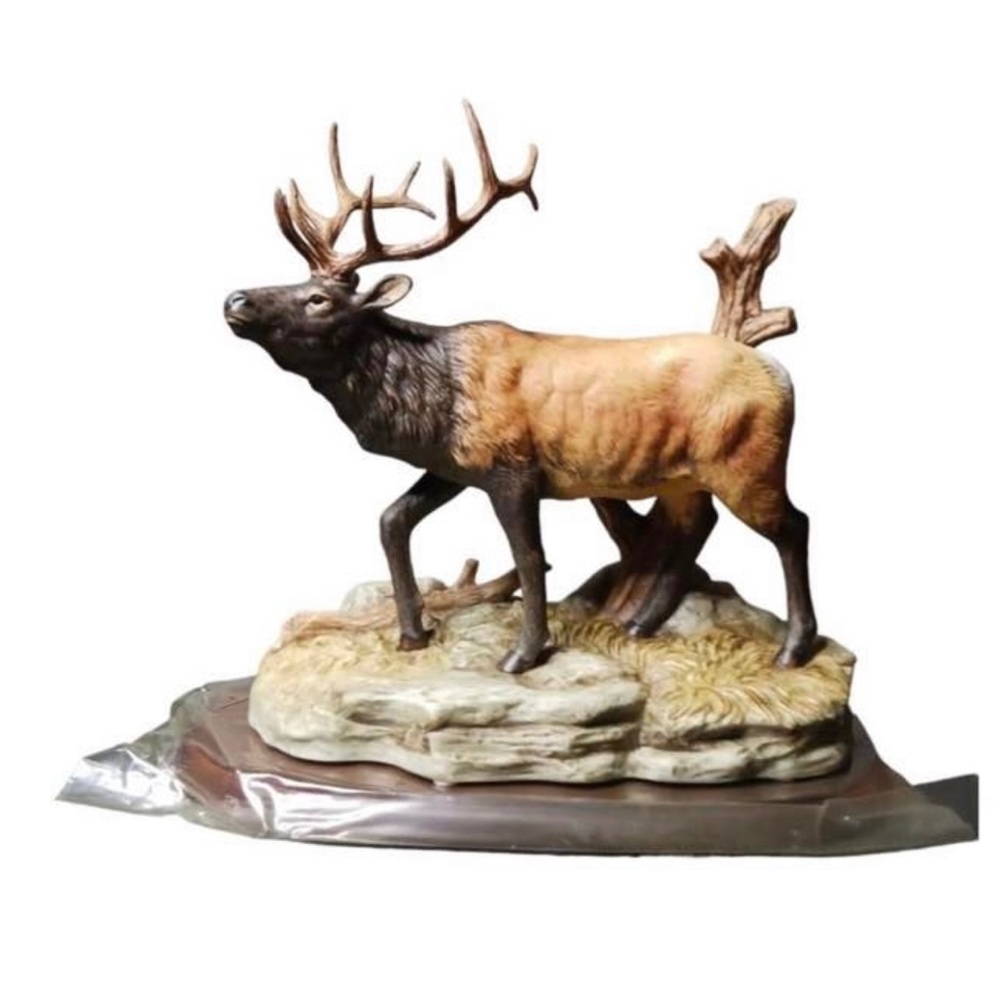 Home interiors and gifts Discontinued Gentle Giant Elk Masterpiece Porcelain - Picture 15 of 15